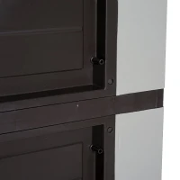 Outsunny Armadio da Esterno Impermeabile con 3 Ripiani Regolabili Balcone Terrazzo Plastica 65 × 37 × 172cm(m-10)