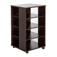 HOMCOM Mobiletto Multiuso Salvaspazio con Rotelle a 4 Ripiani 50 x 47.5 x 84cm(m-4)