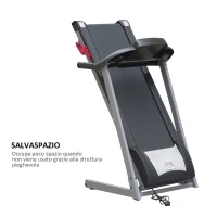 HOMCOM Tapis Roulant Elettrico Professionale Pieghevole con Schermo LCD e MP3 1.75HP(m-7)