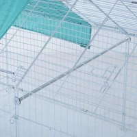 PawHut Gabbia Recinto Box Area di Corsa in Filo di Ferro 220 x 103 x 85cm(m-8)