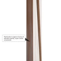 HOMCOM - Porta Scorrevole Barn Door in Legno di Pino Laccatura DIY, 213 x 96.5 x 3.5cm, Naturale(m-9)