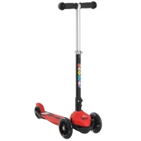 Homcom Monopattino per Bambini con 3 Ruote Fluo e Freno, Rosso(m-1)