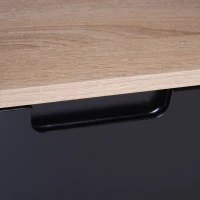 HOMCOM Stand TV Mobile Design Moderno 2 Ripaini da Soggiorno Rubberwood, MDF 120 x 40 x 50cm Rovere e Nero(m-8)