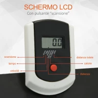 HOMCOM Tapis Roulant Meccanico, Pieghevole e Inclinabile con Schermo LED, Bianco e Nero(m-6)