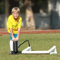 Outsunny - Mini porta da calcio gonfiabile per bambini rete di calcio da giardino L(m-6)