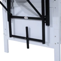 Outsunny Tavolino Pieghevole da Appendere alla Ringhiera del Balcone, Terrazzo Altezza Regolabile in PE Rattan Nero 58 x 55 x 64cm(m-9)