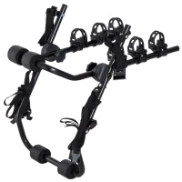 HOMCOM Portabici Posteriore per Auto Portata 3 Bici Pieghevole con 6 Corde Acciaio Portata 40kg(m-1)