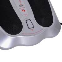 HOMCOM Massaggiatore Elettrico per Piedi Shiatsu con Riscaldamento a Infrarossi Massaggio Orario e Antiorario, Argento, 34,5x37x11cm(m-6)