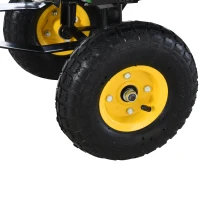 Outsunny Carretto Ribaltabile Rimorchio a Mano Struttura Acciaio Port. 250Kg(m-8)