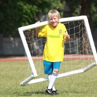 Outsunny - Mini porta da calcio gonfiabile per bambini rete di calcio da giardino L(m-7)