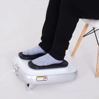 HOMCOM Pedana Vibrante Elettrica 5 Velocità Regolabile con Telecomando per Gambe da Casa in Acciaio e ABS 46 x 40.5 x 13.5 cm Nero(m-2)