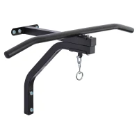 Homcom Supporto per Sacco da Boxe Barra Pull Up per Sollevamento Portata 130kg in Acciaio Nero 93x47x51cm(m-8)