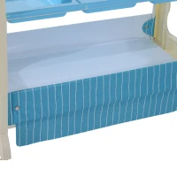 HOMCOM Fasciatoio con Vaschetta e Vani Portaoggetti in Plastica Atossica 81 x 53 x 102cm, Rosa/Blu (Blu)(m-10)