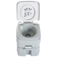 Kleankin Toilette Wc Chimico Portatile 20L per Disabili e Anziani Camper Campeggio, 41.5x36.5x42cm(m-6)