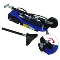 HOMCOM Monopattino EScooter con Sedile per Bambini Velocità Max 12KM/H 81.5 x 37 x 96cm Blu(m-8)