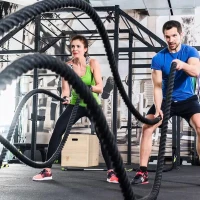 HomCom Battle Rope Forza Fitness Corda da Allenamento (Ф38mm) Lunghezza 15m(m-2)