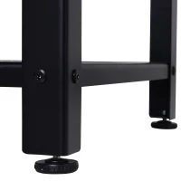 HOMCOM Tavolino da Salotto in Stile Industriale (45cm x 45cm x 55cm), in Legno e Acciaio, per Divano, Camera o Ingresso(m-6)