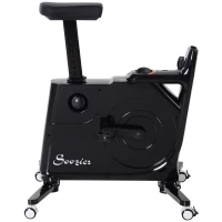 HOMCOM Cyclette con Tavolo da Lavoro Scrivania con Altezza Regolabile per il Tuo PC o Tablet, Pedali a Scomparsa(m-4)