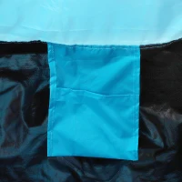 Outsunny Tenda da Campeggio con Chiodi e Corde Tiranti Protezione Insetti e Pioggia per 6 Persone Poliestere 500 x 300 x 200cm Blu e Grigio(m-6)