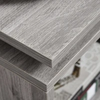 HomCom Moderno Tavolino da Salotto in Legno MDF, Grigio, 77x40x44cm(m-8)