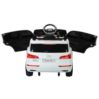HOMCOM Macchina Elettrica per Bambini con Telecomando Modello AUDI Q5 12V Musica Luci e Suoni 116 × 75 × 56cm Bianco(m-5)