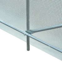 Outsunny Serra da Giardino a Tunnel Per Piante in PE con Tubi in Ferro, Bianco, 250x200x200cm(m-9)