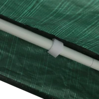 Outsunny Gazebo da Giardino con 4 Corde Tiranti 8 Picchetti da Terra Verde 3.3 x 2.4 x 2.1 m(m-6)