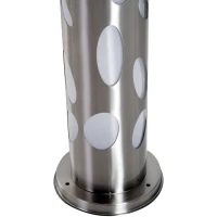 Outsunny Lampada da Terra Giardino Esterno LED a Energia Solare Design Moderno Acciaio Φ19.7 × 63cm(m-7)