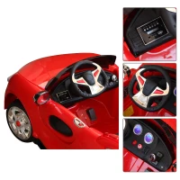 HOMCOM Macchina Elettrica per Bambini con Telecomando 12V in PP Rosso 128 × 80 × 53cm(m-9)