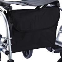 HOMCOM Set 2 in 1 Rollator Sedia a rotelle in alluminio trasporto Sedia gehhilfe regolabile in altezza pieghevole(m-8)