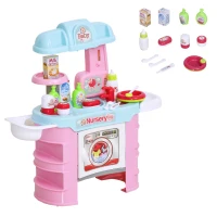 HOMCOM Baby Nursery Giocattolo per Bambole con 25 Accessori Bambini 3-6 Anni(m-1)