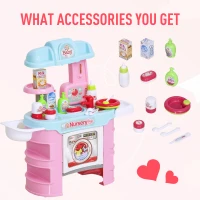 HOMCOM Baby Nursery Giocattolo per Bambole con 25 Accessori Bambini 3-6 Anni(m-5)