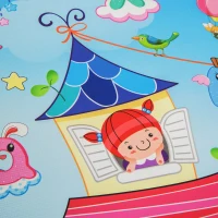 Homcom Tappeto Puzzle per Bambini Disegno Fantasia 8 Tessere 61.5x61.5cm(m-9)