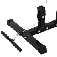 HOMCOM Stazione Fitness Pull Down per Palestra in Casa con Panca e Cavo Regolabile, in Acciaio Nero(m-8)