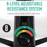 HOMCOM Cyclette con Tavolo da Lavoro Scrivania con Altezza Regolabile per il Tuo PC o Tablet, Pedali a Scomparsa(m-6)