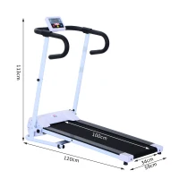 HomCom Tapis Roulant Elettrico Home Fitness 10 velocità, Bianco e Nero(m-2)