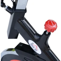 HOMCOM Cyclette Fitness Allenamento Aerobico Professionale con Volano Seduta e Manubrio Regolabili Acciaio 118 × 48 × 113cm(m-7)