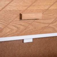 HOMCOM Cassettiera in Legno 4 Cassetti, 40x30x75cm, Bianco e Legno(m-4)