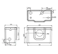 Outsunny - Trituratore Pompa di Scarico WC, Doccia, Lavabo, Lavatrice - 44x25x29cm(m-8)