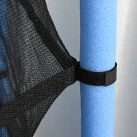 Homcom Trampolino Elastico con Rete di Sicurezza, Nero e Blu, Φ 140 x 158 cm(m-7)