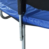 Homcom Trampolino Elastico con Rete Sicurezza e Pali Imbottiti per Adulti e Bambini Φ244 x 205 cm(m-9)
