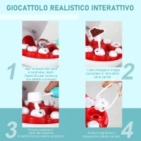 HOMCOM Set Giocattolo Dentista & Veterinario con 43 Accessori Inclusi per Bambini +3 Anni, Azzurro, 50x32x86cm(m-5)