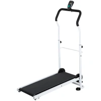 Homcom Tapis Roulant Magnetico Pieghevole per Fitness Allenamento a Casa in Acciaio 52×92×110-130cm(m-1)