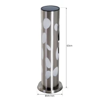 Outsunny Lampada da Terra Giardino Esterno LED a Energia Solare Design Moderno Acciaio Φ19.7 × 63cm(m-3)