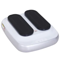 HOMCOM Pedana Vibrante Elettrica 5 Velocità Regolabile con Telecomando per Gambe da Casa in Acciaio e ABS 46 x 40.5 x 13.5 cm Nero(m-1)