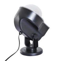 HOMCOM Proiettore LED Luci a LED a 4 Colori: Rosso, Verde, Blu e Bianco in Qualsiasi Combinazione Livello Impermeabilità IP44 ABS Nero 2W Lunghezza Cavo:3m 15.2×17.5×41.5cm(m-6)