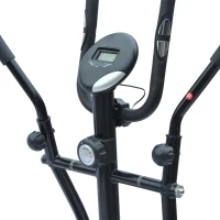 Homcom – Cyclette Ellittica Magnetica Professionale in Acciaio con Display, 111 x 58 x 150cm Nero(m-8)