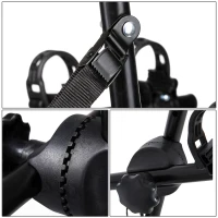 HOMCOM Portabici Posteriore per Auto Portata 3 Bici Pieghevole con 6 Corde Acciaio Portata 40kg(m-7)