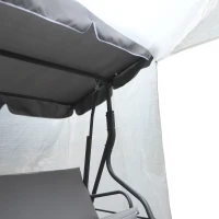 Outsunny Copertura per Mobili da Giardino Impermeabile Anti UV con Fissaggio e Cerniera Poliestere 135x113cm(m-9)