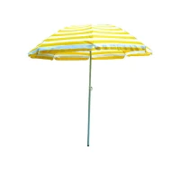 HOMCOM Ombrellone da giardino/spiaggia/terrazzo, stile Hawaii, colore: giallo e bianco, diametro: 180 cm(m-3)